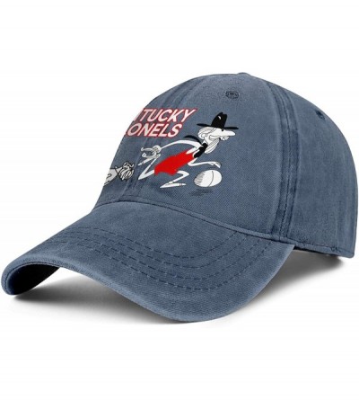 Baseball Caps Defunct - Kentucky Colonels ABA Denim Baseball Hats Unisex Mens Casual Adjustable Mesh Driving Flat Caps - C818...