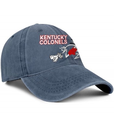 Baseball Caps Defunct - Kentucky Colonels ABA Denim Baseball Hats Unisex Mens Casual Adjustable Mesh Driving Flat Caps - C818...