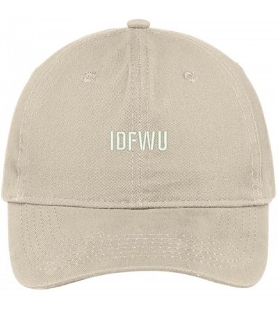 Baseball Caps IDFWU Embroidered Brushed Cotton Adjustable Cap Dad Hat - Stone - C912MS0FM3L $20.86