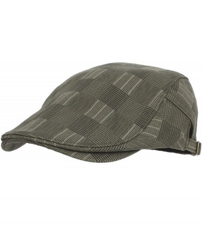 Newsboy Caps Tartan Check Newsboy Hat Flat Cap SL3036 - Gray - C411VDUPJHR $18.91
