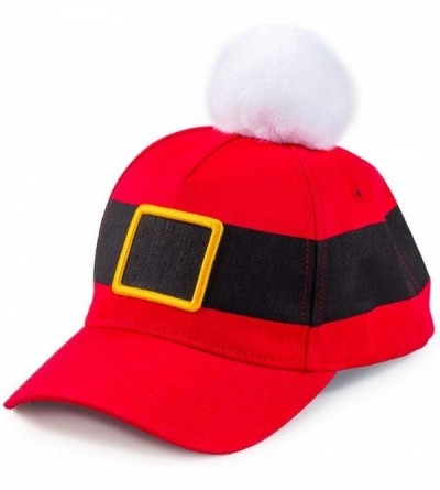 Baseball Caps Unisex Christmas Hats - Holiday Christmas Baseball Caps for Men & Women - Santa Hat Red - C7192HQ04YM $18.26