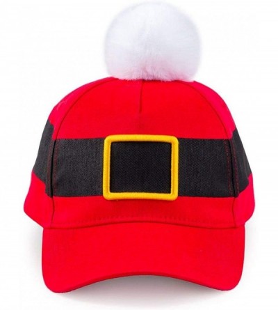 Baseball Caps Unisex Christmas Hats - Holiday Christmas Baseball Caps for Men & Women - Santa Hat Red - C7192HQ04YM $18.26