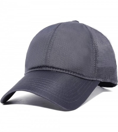 Baseball Caps Unisex Breathable Quick Dry Mesh Baseball Cap Running hat- L/XL - B-grey-m/L - C7183LWT0TC $8.93