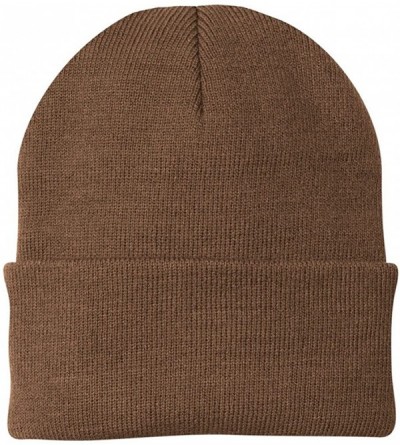 Skullies & Beanies Knit Beanie Caps in 24 - Brown - C711APLHOGN $16.38