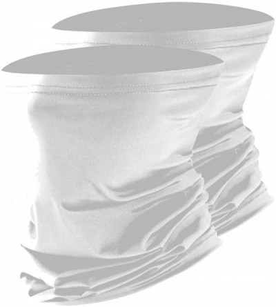 Balaclavas Quick Dry Sports UV Protection Head Wrap Face Scarf Neck Gaiter Bandana Balaclava - 2 Pack White - CU19806N8G0 $18.58