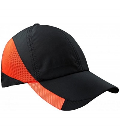 Baseball Caps Men Women Summer Mesh Snapback Running Baseball Tennis Ball Golf Hats Caps Visor - Black - CL12G5RMQMD $10.44