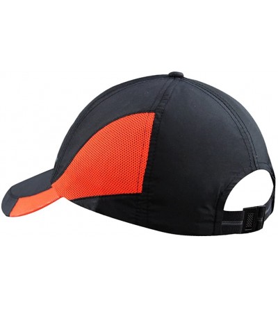 Baseball Caps Men Women Summer Mesh Snapback Running Baseball Tennis Ball Golf Hats Caps Visor - Black - CL12G5RMQMD $10.44