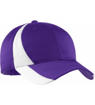 Baseball Caps Men's Dry Zone Nylon Colorblock Cap - Purple/White - CT11QDSFNXJ $8.24