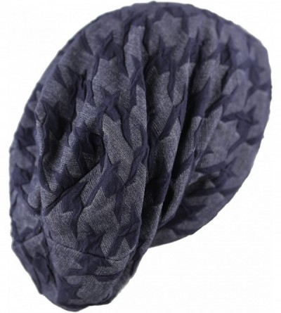 Skullies & Beanies Warm Soft Baggy Fleece Lined Long Slouchy Beanie Hat - Navy - C2127OEMF6D $11.79