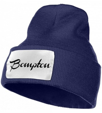 Skullies & Beanies Women & Men Bompton Winter Warm Beanie Hats Stretch Skull Ski Knit Hat Cap - Navy - CR18MGD3R53 $12.65