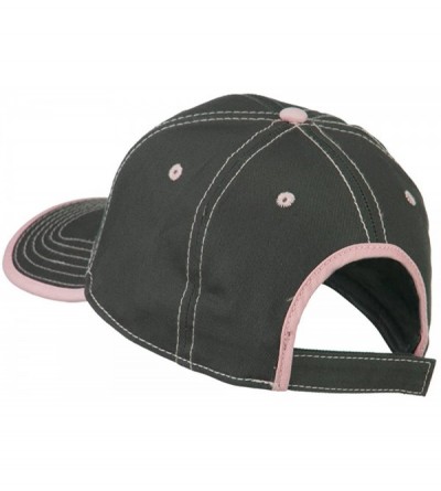 Baseball Caps Superior Cotton Twill Structured Twill Cap - Charcoal Pink OSFM - C711LJVBWIF $11.26