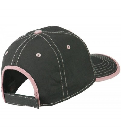 Baseball Caps Superior Cotton Twill Structured Twill Cap - Charcoal Pink OSFM - C711LJVBWIF $11.26