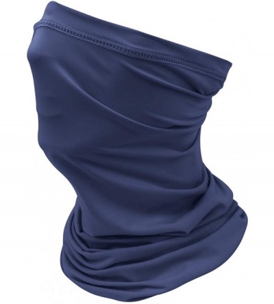 Balaclavas UV Protection Face Mask Ice Neck Gaiter Windproof Scarf Bandana Headband - Navy Blue - CU199LL5046 $20.11
