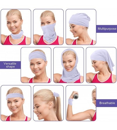 Balaclavas UV Protection Face Mask Ice Neck Gaiter Windproof Scarf Bandana Headband - Navy Blue - CU199LL5046 $8.73
