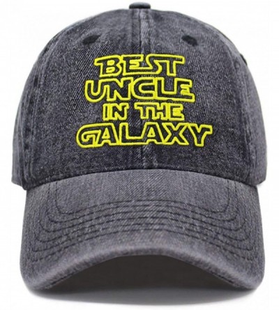 Baseball Caps Best Uncle in The Galaxy Embroidery Dad Hat Cotton Baseball Cap Polo Style Low Profile - Pc103 Black Denim - CO...