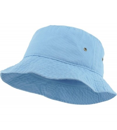 Bucket Hats Unisex Washed Cotton Bucket Hat Summer Outdoor Cap - (1. Bucket Classic) Sky Blue - CL18HZANQN0 $11.59