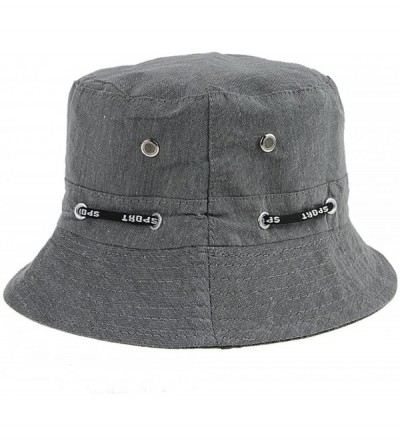 Sun Hats Womens Summer Sun Hat Roll Up Floppy Packable Beach Cap Travel Fishig Bucket Hat - Light Gray - C412EK4QFXJ $11.33