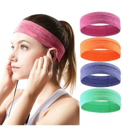 Headbands Headbands Silicone Stretchy Running Exercise - Rose- Orange- Violet- Green - CU18DYZGGXL $25.49