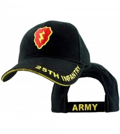 Baseball Caps U.S. Army 25th Infantry Logo Baseball Cap- Black - C5124A2K6N5 $15.93