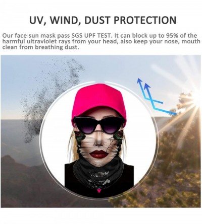 Balaclavas Motorcycle Skull Face Sun Mask Rinding 3D Neck Gaiter Bandanas Headwear - A-beauty-spider Web Lady - CI18A0TMQDQ $...