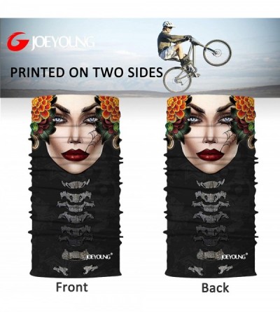 Balaclavas Motorcycle Skull Face Sun Mask Rinding 3D Neck Gaiter Bandanas Headwear - A-beauty-spider Web Lady - CI18A0TMQDQ $...