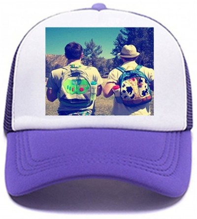 Baseball Caps Men Womens Custom Hat Graphic Fashion Trucker Hats Adjustable Baseball Cap. - Purple - CG18EAXUSNH $9.93