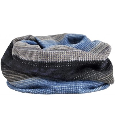 Skullies & Beanies Chemo Caps Cancer Headwear Infinity Scarf for Women - 2 Pack Blue Stripes - CK18O2LEYD7 $12.67