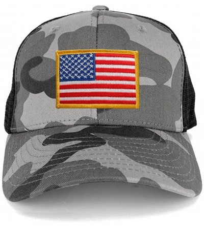 Baseball Caps US American Flag Embroidered Iron on Patch Adjustable Urban Camo Trucker Cap - UUB - Yellow Patch - C312N7VXZXK...
