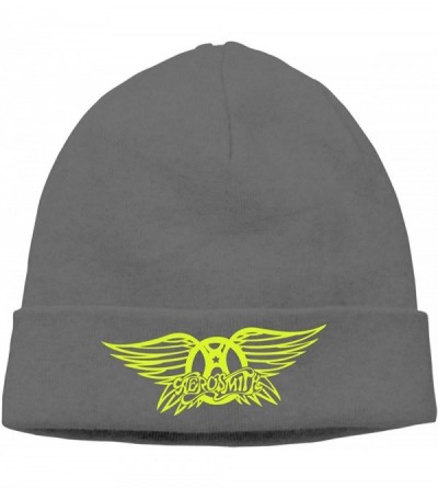 Skullies & Beanies Mens & Womens Aerosmith Skull Beanie Hats Winter Knitted Caps Soft Warm Ski Hat Black - Deep Heather - CE1...