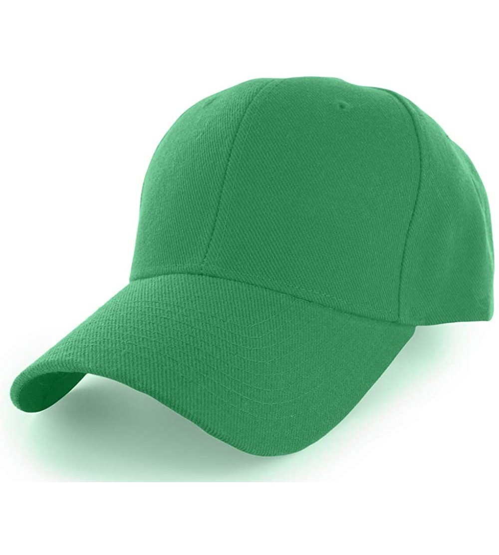 Baseball Caps Plain Baseball Cap Adjustable Men Women Unisex - Classic 6-Panel Hat - Outdoor Sports Wear - Green - CB18HDCSTU...