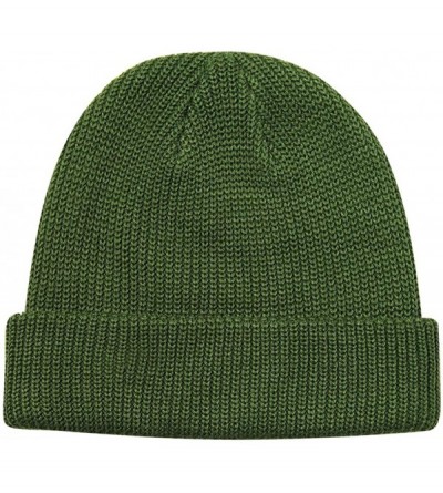 Skullies & Beanies Slouchy Beanie Hats Winter Knitted Caps Soft Warm Ski Hat Unisex - Army Green - CC18WX0A0UO $11.34