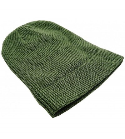 Skullies & Beanies Slouchy Beanie Hats Winter Knitted Caps Soft Warm Ski Hat Unisex - Army Green - CC18WX0A0UO $11.34