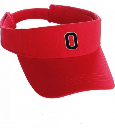 Baseball Caps Custom Sport Sun Visor Hat A to Z Initial Team Letters- Red Visor White Black - Letter O - CS18GRXIHXI $14.60