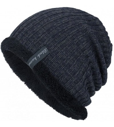Skullies & Beanies Fashion Unisex Knit Cap Hedging Head Hat Beanie Cap Warm Outdoor Hat - X-navy - C318NZT6MD4 $9.30