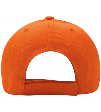 Baseball Caps Baseball Hat Adjustable Blank Cap Mid Profile Structured Baseball Cap - Ball Cap Orange - C518IIMHIWK $10.26