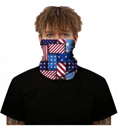 Balaclavas Seamless Rave Face Cover Bandana-Neck Gaiter Tube Headwear Motorcycle Face Scarf - American Flag 4 - CH1989RNNH5 $...
