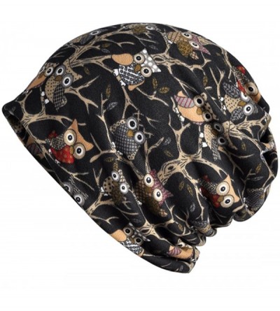 Skullies & Beanies Women's Multifunction Hat owl Skull Cap Scarf - Black - CY1889H2H9S $29.25