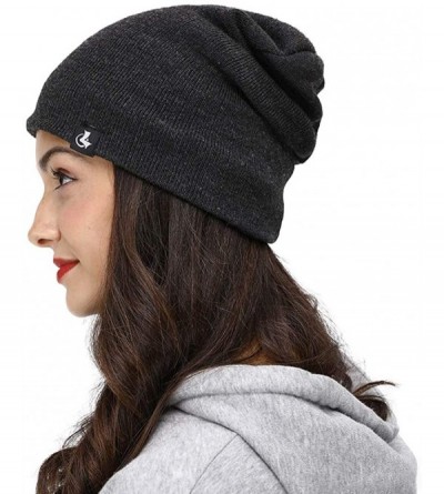 Skullies & Beanies Fleece Lined Beanie Hat Mens Winter Solid Color Warm Knit Ski Skull Cap - Grey (Model-u02) - C718HSA5D8R $...