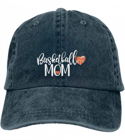 Baseball Caps Basketball Mom Custom Vintage Cute Men & Women Adjustable Denim Dad Hat Cotton Baseball Cap Black - Navy - C618...