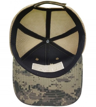 Baseball Caps Men's Tactical Operator Mesh Baseball Cap Outdoor USA Flag Patch Camouflage Hat - Acu - C818SEGXZ27 $16.40