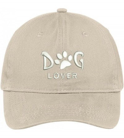 Baseball Caps Dog Lover Embroidered Soft Low Profile Cotton Cap Dad Hat - Stone - C517X3K5NHN $14.28
