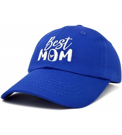 Baseball Caps Best Mom Baseball Cap Womens Dad Hats Adjustable Mothers Day Hat - Royal Blue - CK18D6YLK5U $25.76