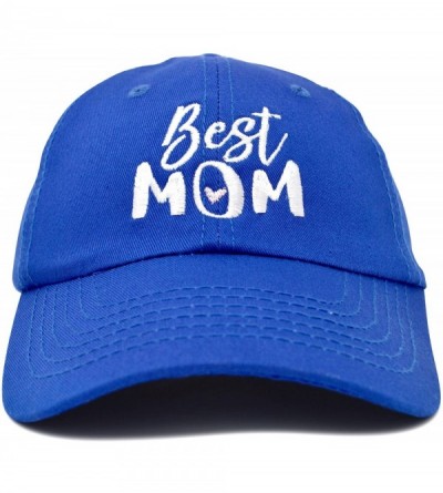 Baseball Caps Best Mom Baseball Cap Womens Dad Hats Adjustable Mothers Day Hat - Royal Blue - CK18D6YLK5U $14.47