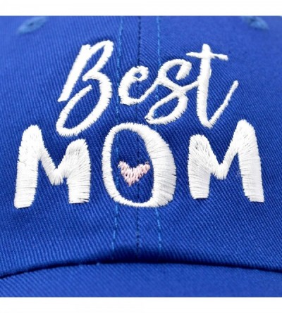 Baseball Caps Best Mom Baseball Cap Womens Dad Hats Adjustable Mothers Day Hat - Royal Blue - CK18D6YLK5U $14.47