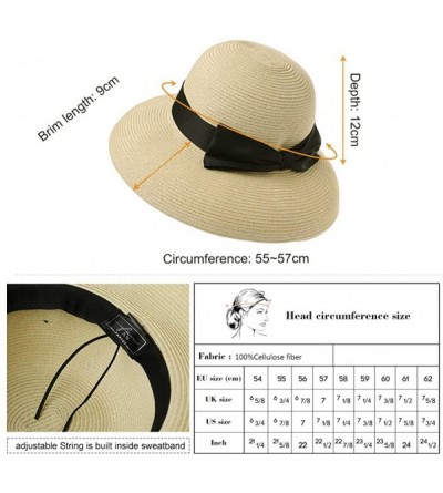 Bucket Hats Womens UPF50 Foldable Summer Sun Beach Straw Hats Accessories Wide Brim - 00043_dark Beige - CZ18D32G5DA $17.59
