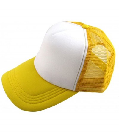 Baseball Caps Baseball Hat- 2017 Summer 12 Color Unisex Casual Hat Solid Baseball Cap Trucker Mesh Adjustable Hat - G - CO17X...