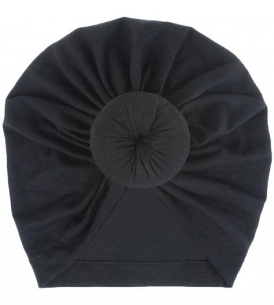 Skullies & Beanies Women's Autumn Winter Knotted Hat Wrap Cap India's Hat Turban Headwear - Z-black/Green/Cameo Brown - CU197...
