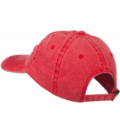 Baseball Caps American Flag Embroidered Washed Cap - Red - C611MJ3NIEX $29.72