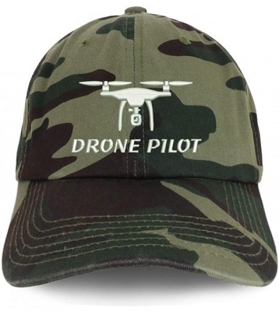 Baseball Caps Drone Pilot Embroidered Soft Crown 100% Brushed Cotton Cap - Camo - CX18RZYOH9A $34.44