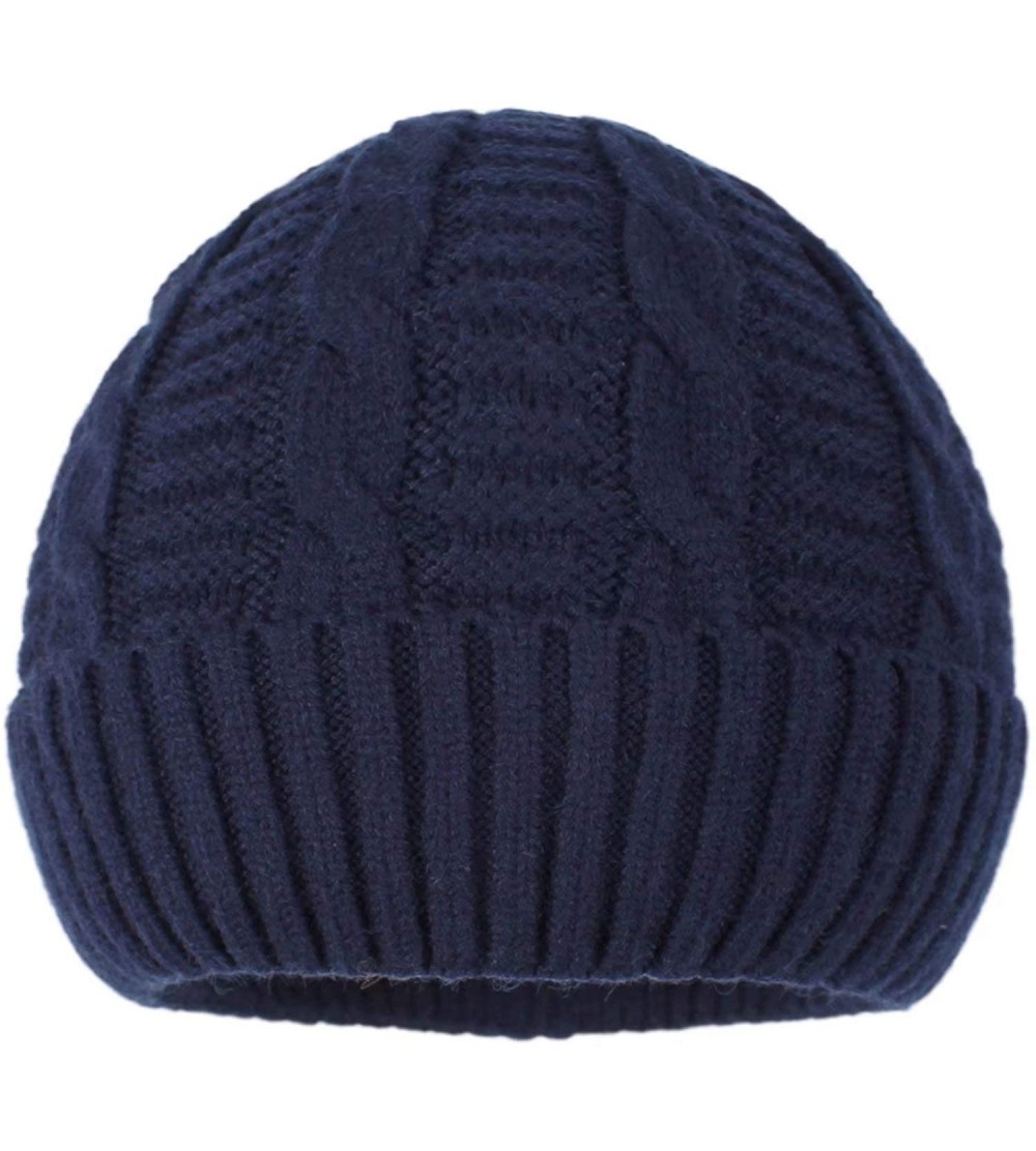 Unisex Men's Warm Winter Hats Cable Knit Cuff Beanie Skull Watch Cap ...